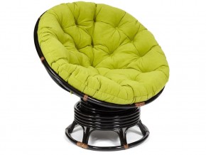 Кресло-качалка Papasan w 23/01 B с подушкой Antique brown, флок Олива в Карпинске - karpinsk.магазин96.com | фото