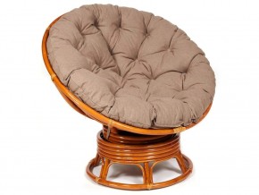 Кресло-качалка Papasan w 23/01 B с подушкой Cognac, экошерсть Коричневый в Карпинске - karpinsk.магазин96.com | фото