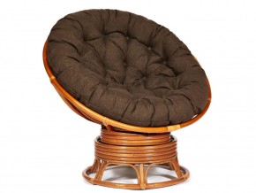 Кресло-качалка Papasan w 23/01 B с подушкой Cognac, ткань Коричневый в Карпинске - karpinsk.магазин96.com | фото