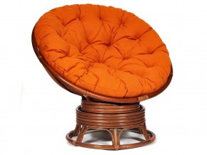 Кресло-качалка Papasan w 23/01 B с подушкой Pecan, ткань Оранжевый в Карпинске - karpinsk.магазин96.com | фото