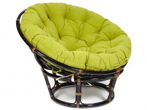 Кресло Papasan 23/01 W с подушкой Antique brown, флок Олива в Карпинске - karpinsk.магазин96.com | фото