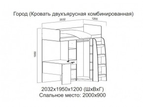 Кровать двухъярусная комбинированная в Карпинске - karpinsk.магазин96.com | фото